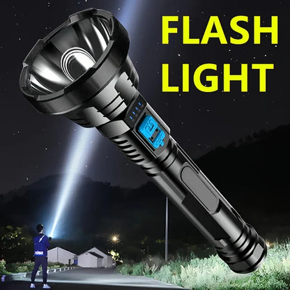 Lampe de Poche Led 90000lm - Projecteur de Recherche Tactique avec Charge Usb et Éclairage Super Lumineux