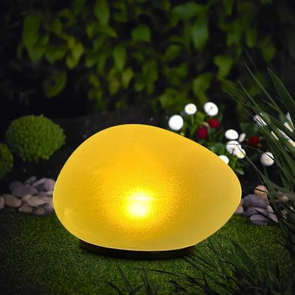 Pierres de Jardin Lumineuses avec Changement de Couleur - Lampes à Led Décoratives en Pierre pour L' Extérieur et le Jardin