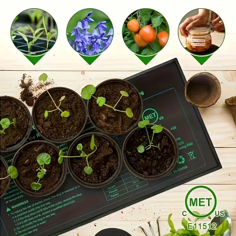 Natte Chauffante pour Semis de Plantes - Régulation de la Température pour une Germination et une Croissance Plus Rapides