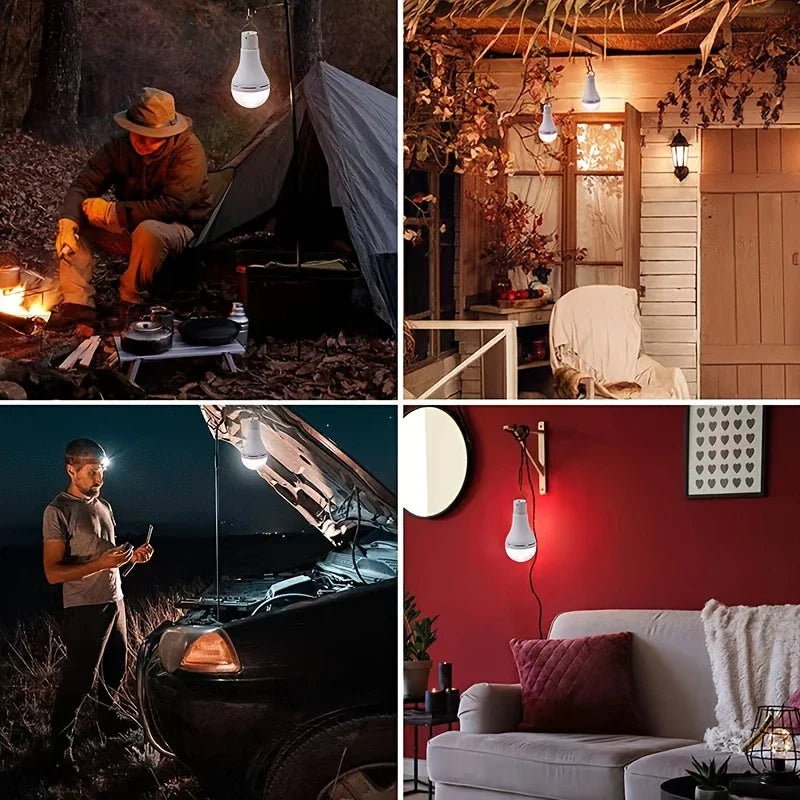 Lampe Solaire avec Panneau Solaire - Lampe Led à Faible Consommation D' Énergie pour L' Intérieur et L' Extérieur