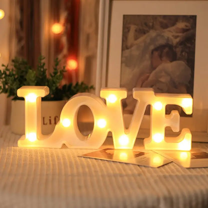 Les Lettres , Chiffres et Symboles Led - Décoration Lumineuse avec Lumière Blanche Chaude pour les Fêtes et les Pièces à Vivre