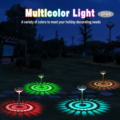 Lampe Solaire de Jardin avec Changement de Couleur - Eclairage de Jardin à Led pour L' Extérieur avec Motif de Fleurs