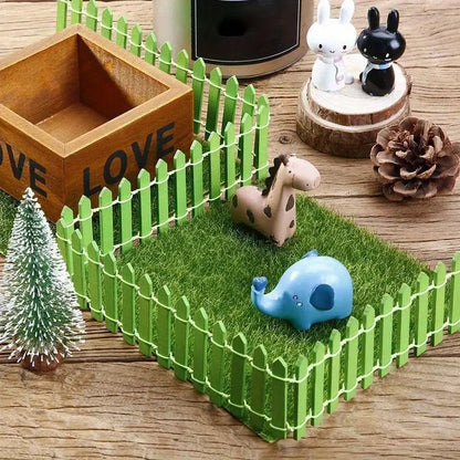 Clôture de Jardin Miniature en Bois - Décoration Colorée pour le Jardin des Fées et le Modélisme
