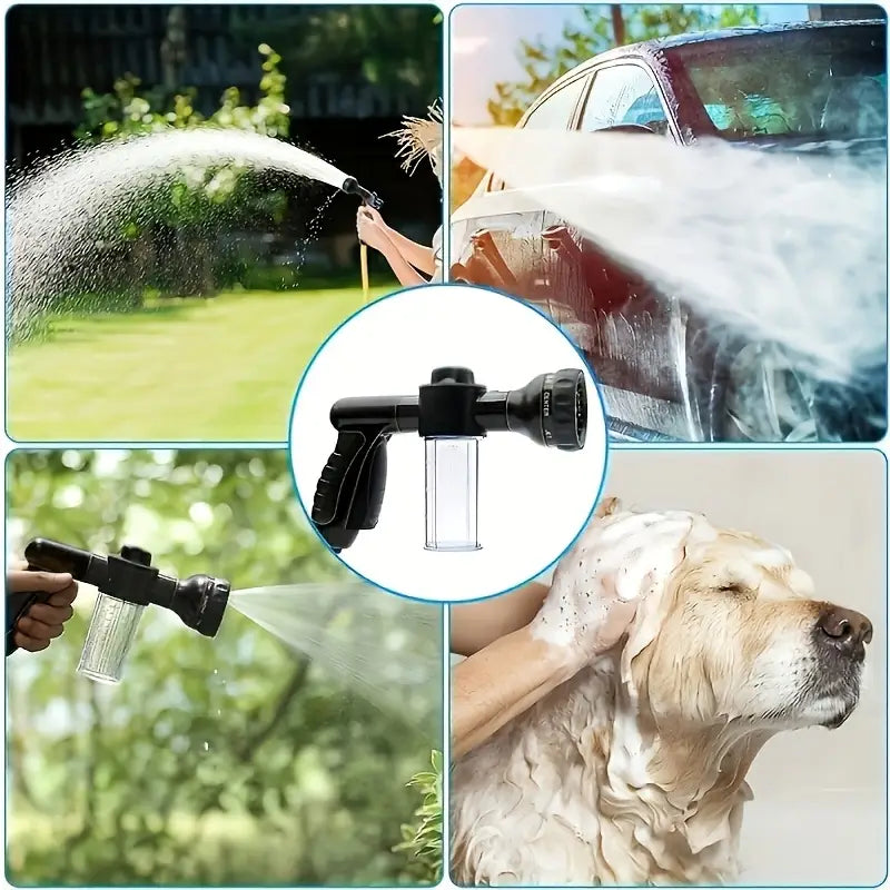 Pistolet de Lavage Auto Multifonctionnel - Pistolet Pulvérisateur avec Embout Microfibre pour un Nettoyage en Profondeur