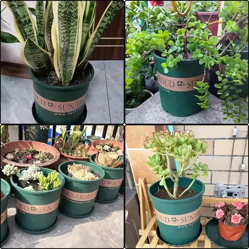 Pot de Plantes Robuste en Plastique - Pot de Fleurs Résistant aux Intempéries pour le Jardin et le Balcon