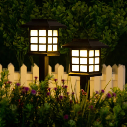 Lampes Solaires de Jardin Style Lanterne - Eclairage D' Allée à Led Étanche pour L' Extérieur