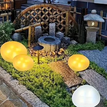 Pierres de Jardin Lumineuses avec Changement de Couleur - Lampes à Led Décoratives en Pierre pour L' Extérieur et le Jardin