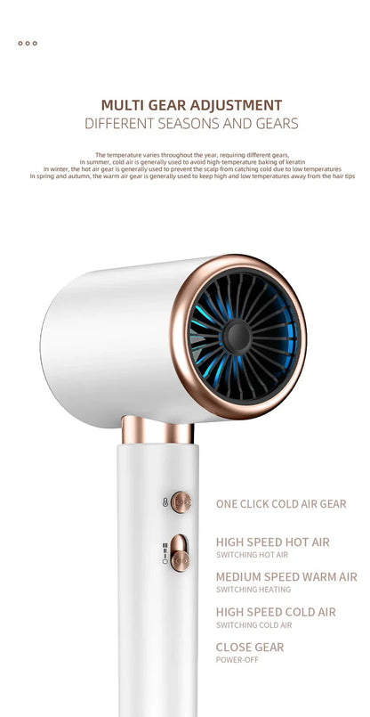 Sèche - Cheveux Haute Performance 2400w avec Fonction Air Froid et Air Chaud - Technologie Ionique