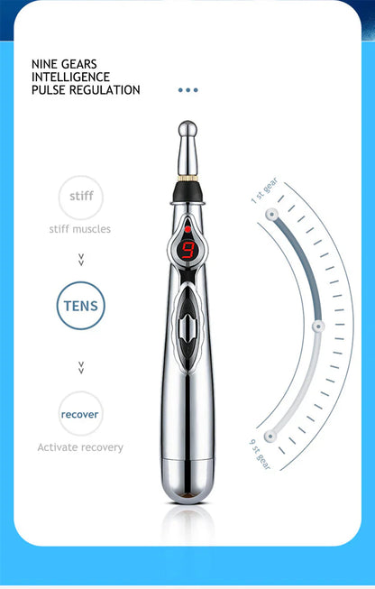 Pen D' Acupuncture Électronique | Appareil de Massage des Méridiens pour le Soulagement de la Douleur