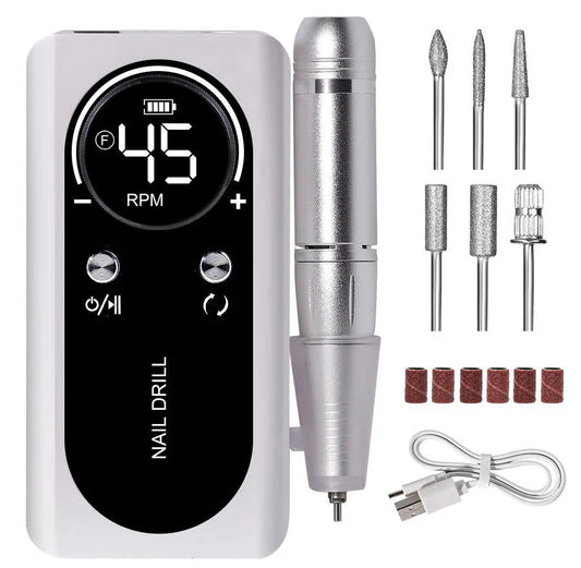 LimeàOngles Électrique Portable Haute Performance 45000rpm avec Batterie | Design Silencieux pour Manucure Professionnelle