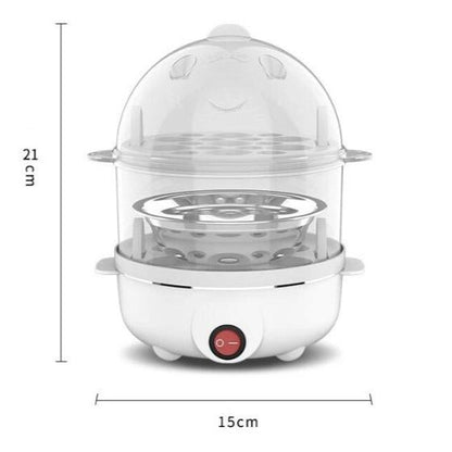 Cuiseur D' Œufs Électrique & Cuiseur Vapeur - Appareil Multifonction Compact pour des Œufs Parfaits et des Aliments Cuits à la Vapeur