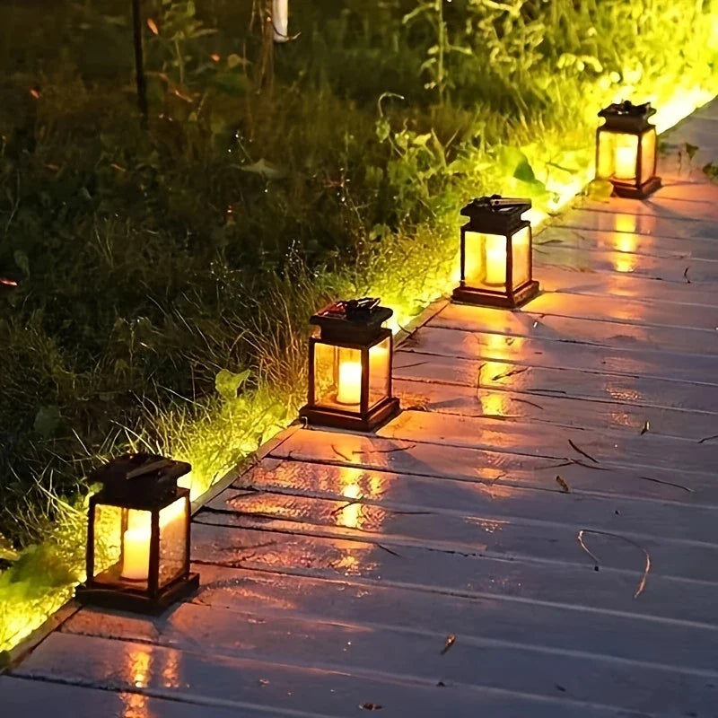 Lanterne Solaire à Led avec Fil Lumineux et Clip de Suspension - Eclairage de Jardin Étanche pour Terrasse et Balcon