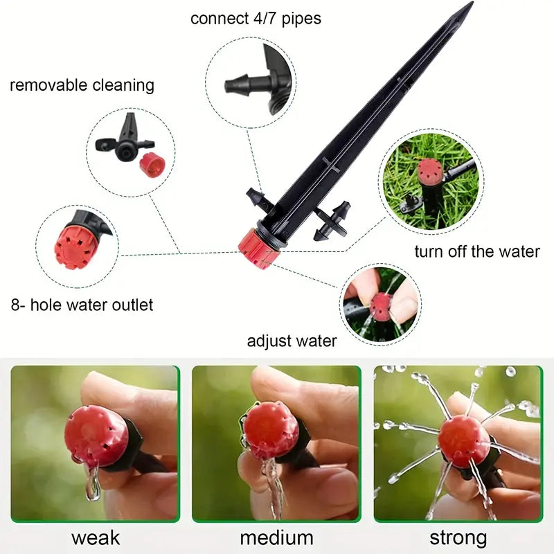 Système D' Arrosage Goutte À Goutte Automatique Pour Les Plantes - Kit Complet Pour Le Jardin Et Le Balcon