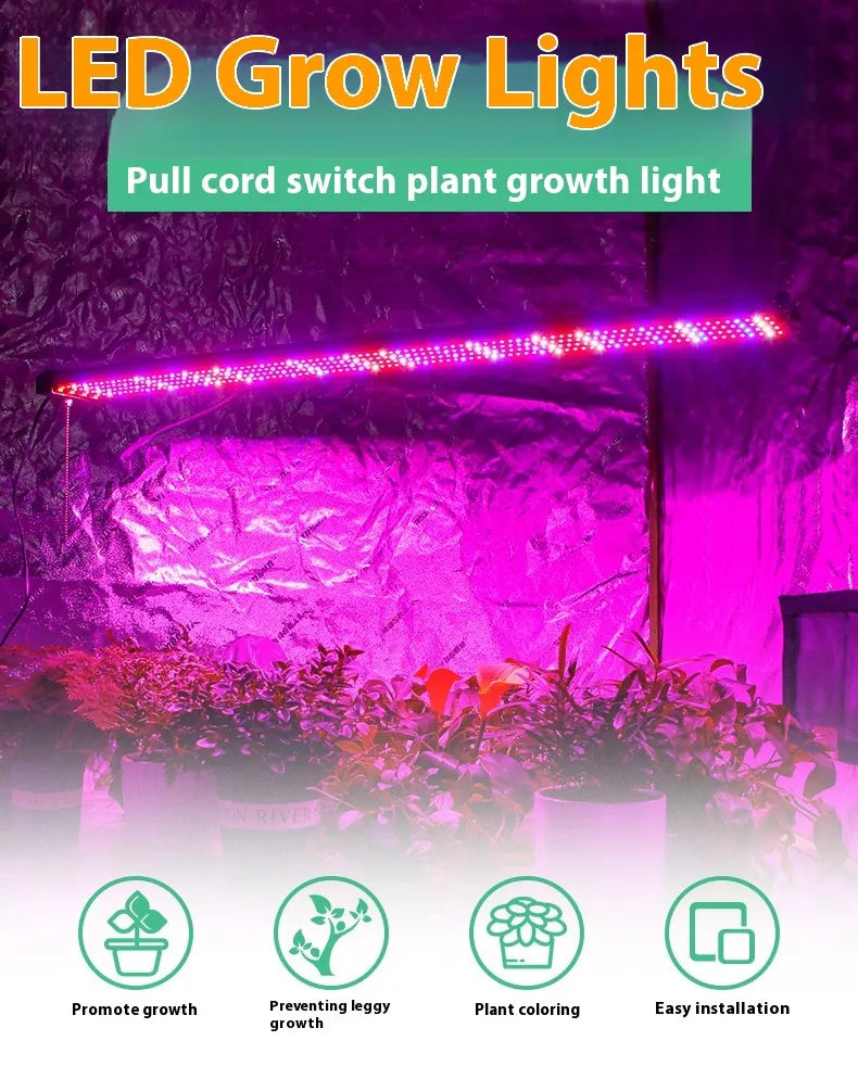 Lampe à LED pour Plantes avec Éclairage Plein - Spectre et Interrupteur à Tirette pour une Croissance Optimale des Plantes