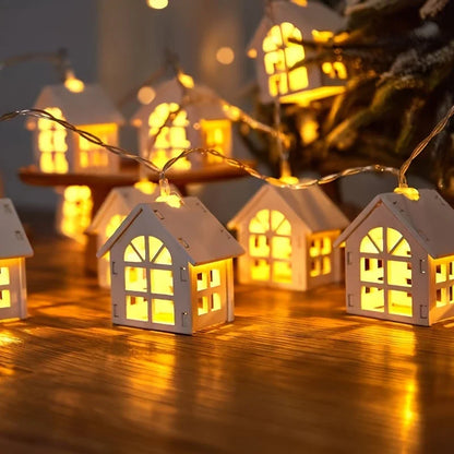 Chaînes Lumineuses LED Avec Mini-maisons - Lumières De Noël Décoratives Pour L' Intérieur