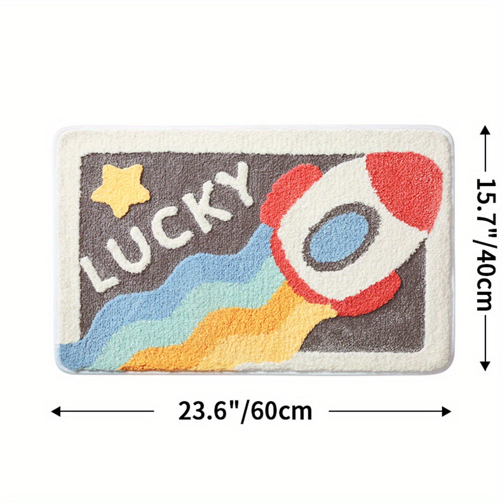 Tapis de Bain Doux et Antidérapant avec une Grande Capacité D' Absorption