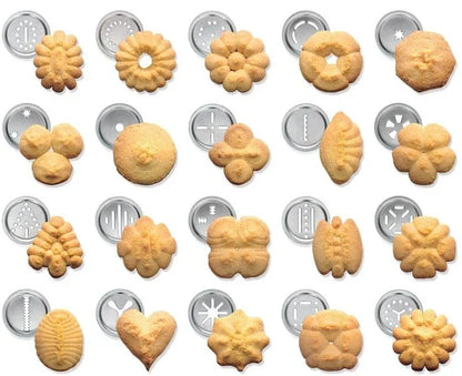 Presse À Biscuits En Acier Inoxydable Avec Embouts Pour Des Biscuits Et Pâtisseries Créatifs