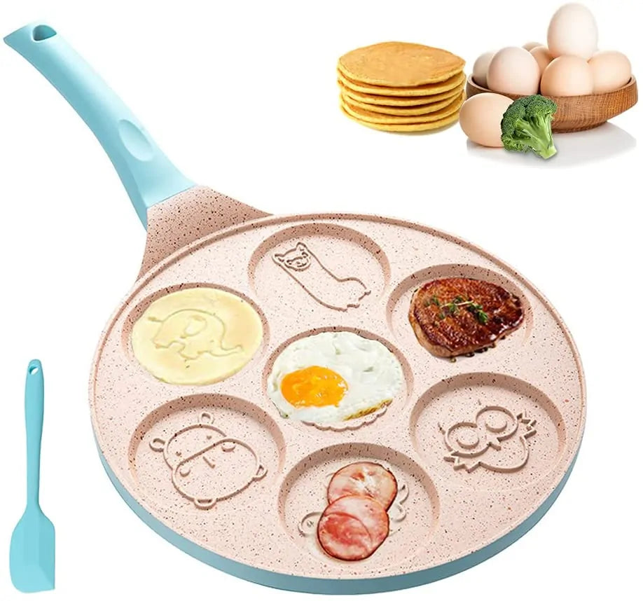 Poêle À Frire Pour Le Petit Déjeuner Des Enfants - Formes Amusantes De Crêpes & Œufs Au Plat
