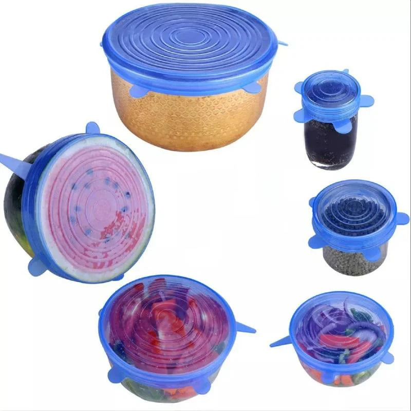 Set De 6 Pièces Couvercle En Silicone Flexible