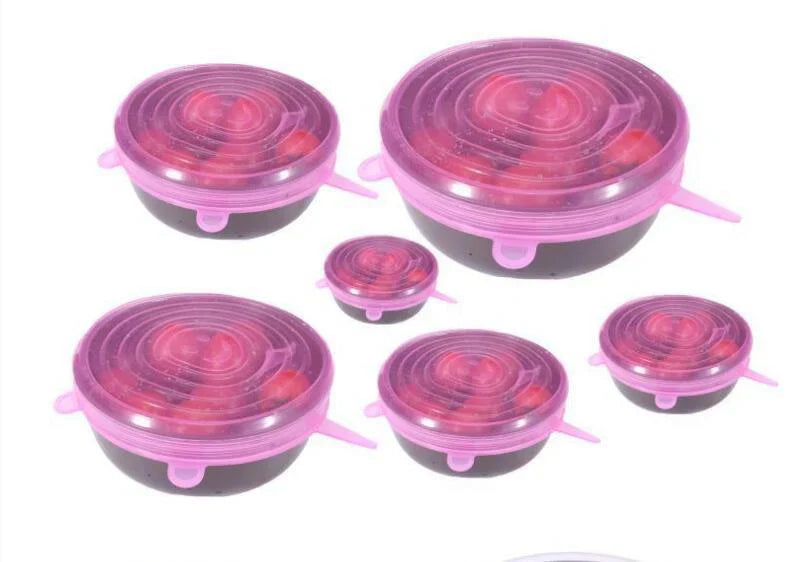 Set De 6 Pièces Couvercle En Silicone Flexible
