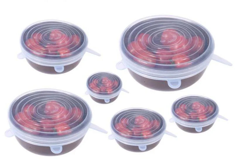 Set De 6 Pièces Couvercle En Silicone Flexible
