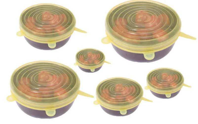 Set De 6 Pièces Couvercle En Silicone Flexible