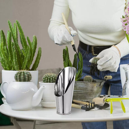 Pelle en Acier Inoxydable pour Terreau - Pelle à Plantes Robuste pour le Jardin et le Balcon