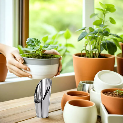 Pelle en Acier Inoxydable pour Terreau - Pelle à Plantes Robuste pour le Jardin et le Balcon