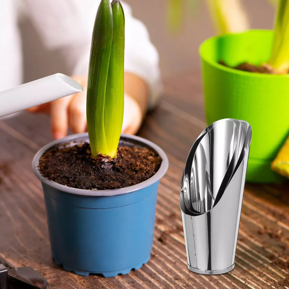 Pelle en Acier Inoxydable pour Terreau - Pelle à Plantes Robuste pour le Jardin et le Balcon