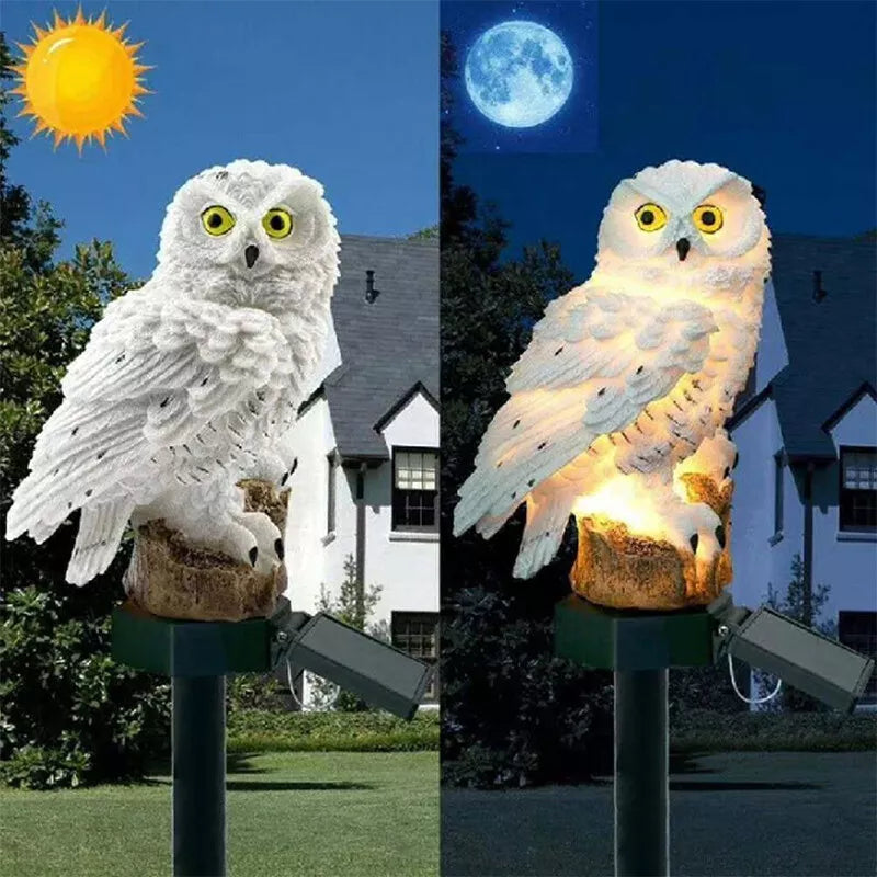 Lampe Solaire de Jardin Hibou - Lampe D' Extérieur à Led pour le Jardin , la Terrasse et le Balcon , Résistante aux Intempéries
