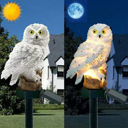Lampe Solaire de Jardin Hibou - Lampe D' Extérieur à Led pour le Jardin , la Terrasse et le Balcon , Résistante aux Intempéries