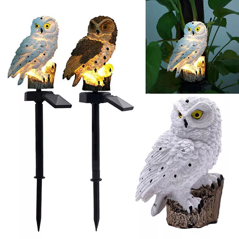 Lampe Solaire de Jardin Hibou - Lampe D' Extérieur à Led pour le Jardin , la Terrasse et le Balcon , Résistante aux Intempéries
