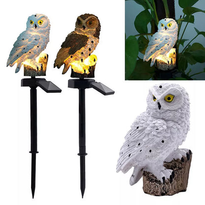 Lampe Solaire de Jardin Hibou - Lampe D' Extérieur à Led pour le Jardin , la Terrasse et le Balcon , Résistante aux Intempéries