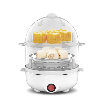 Cuiseur D' Œufs Électrique & Cuiseur Vapeur - Appareil Multifonction Compact pour des Œufs Parfaits et des Aliments Cuits à la Vapeur